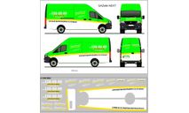 Декаль. Газель некст Курьерская служба Грузовичкоф (200х70). DKM0694, фототравление, декали, краски, материалы, 1:43, 1/43, maksiprof