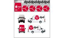 Декаль.  Газель некст Курьерская служба DPD вариант1 (200х70). DKM0734, фототравление, декали, краски, материалы, scale43