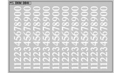 Декаль. Набор декалей трамвайных парковых номеров Магнитогорск белые (100х70). DKM0841
