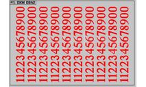 Декаль. Набор декалей трамвайных парковых номеров Магнитогорск красные (100х70). DKM0842, фототравление, декали, краски, материалы, maksiprof, scale43
