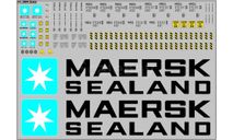 Декаль. Контейнеры 40 футов Maersk Вариант 1 (200х140). DKMB0166, фототравление, декали, краски, материалы, scale43, maksiprof