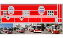 Декаль. Полосы для троллейбусов красные (100х290). DKP0147, фототравление, декали, краски, материалы, scale43, maksiprof