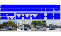 Декаль. Полосы для Трамвая КТМ-5М3 синий (100х360). DKP0175, фототравление, декали, краски, материалы, scale43, maksiprof