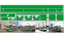 Декаль. Полосы для Трамвая КТМ-5М3 зеленый (100х360). DKP0178, фототравление, декали, краски, материалы, scale43, maksiprof