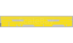 Декаль. Полосы на низ для Трамвая КТМ-5М3 желтый (100х360). DKP0186