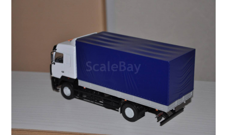 АИСТ. МАЗ-5340 бортовой с тентом (белый/синий тент), масштабная модель, scale43, Автоистория (АИСТ)