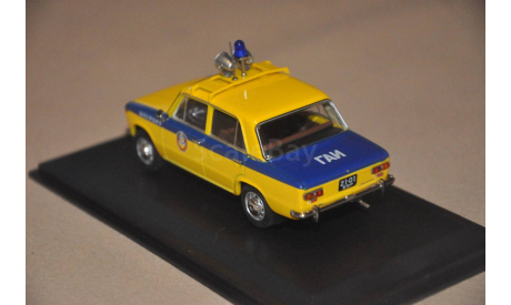 EVRmini. ВАЗ-2101 Милиция ГАИ, лимонный, масштабная модель, scale43