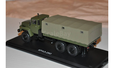 SSM. КРАЗ-260 бортовой (с тентом,хаки), масштабная модель, scale43, Start Scale Models (SSM)