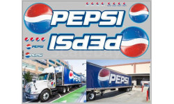 Декаль. Набор декалей под НЕФАЗ-93341 Pepsi вариант 7. DKP0173