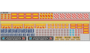 Декаль Полосы, таблички и знаки для гузовиков и прицепов (200х70). DKM0161, фототравление, декали, краски, материалы, scale43, maksiprof