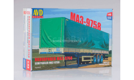 AVD. Полуприцеп МАЗ-9758. SSM, сборная модель автомобиля, 1:43, 1/43, Автомобиль в деталях (by SSM)