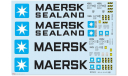 Декаль MAERSK №1. Размер А6 DKM0025, фототравление, декали, краски, материалы, scale43, maksiprof