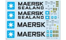 Декаль MAERSK №1. Размер А6 DKM0025, фототравление, декали, краски, материалы, scale43, maksiprof