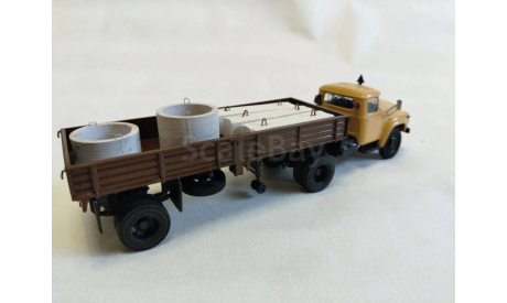 ЗИЛ 130 В с полуприцепом ОДАЗ, масштабная модель, Автоистория (АИСТ), scale43
