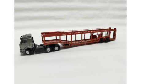 КАМАЗ 6460 с полуприцеп автовоз, масштабная модель, scale43
