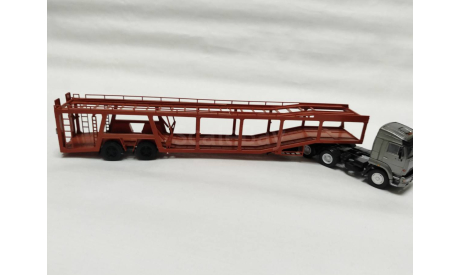 КАМАЗ 6460 с полуприцеп автовоз, масштабная модель, scale43