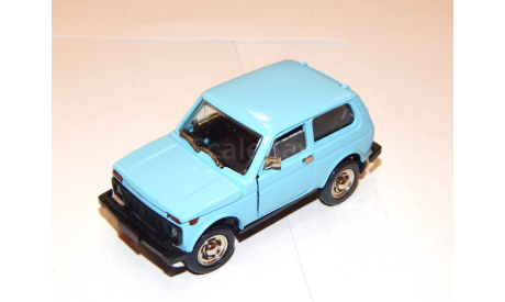 ВАЗ-2121 с прицепом СКИФ Голубой 1984 год, масштабная модель, Тантал, scale43
