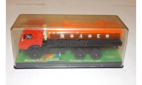 КамАЗ-53212 Красный Молоко 1988 год, масштабная модель, АРЕК (Элекон), scale43