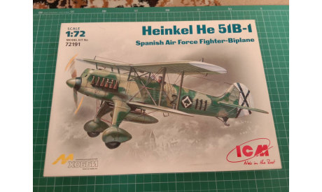 Heinkel He 51B-1, сборные модели авиации, scale72