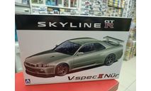 06275 Nissan Skyline GT-R V-specⅡ Nur. ’02 1:24 Aoshima  возможен обмен, сборная модель автомобиля, scale24