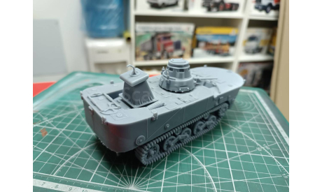 Японский плавающий танк ’КА-МИ’ Type 2 Ka-MI 1:43 Смола 3D-печать, масштабные модели бронетехники, scale43