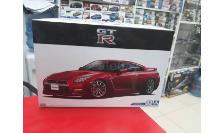 05154 Nissan R35 GT-R Pure Edition ’14 1:24 Aoshima возможен обмен, сборная модель автомобиля, scale24