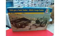 0229 250 gal.s Tank Trailer - M101 Cargo Trailer 1:35 Italeri  возможен обмен, сборные модели бронетехники, танков, бтт, Volvo, scale35