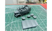 Mercedes L1500 с поднятым тентом 1:72  Смола 3D-печать, сборные модели бронетехники, танков, бтт, scale72