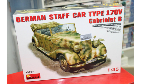 35107 автомобиль  GERMAN CAR TYPE 170V Cabriolet B   1:35 Miniart возможен обмен, сборные модели бронетехники, танков, бтт, 1/35
