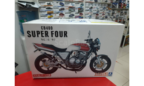 06479 Honda CB400 Super Four ’92 with Custom Parts  коробка  помята 1:12 Aoshima возможен обмен, масштабная модель, scale12