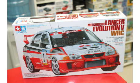 24203 Lancer Evo.V WRC 1:24 Tamiya, сборная модель автомобиля, 1/24, Mitsubishi