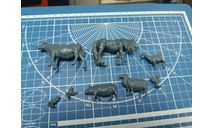 Набор сельских животных 1:35 Смола 3D-печать, миниатюры, фигуры, scale35