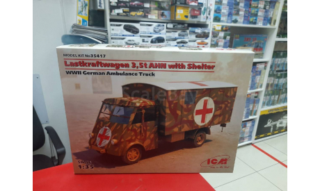 35417 Lastkraftwagen 3.5t ANH with Shelter WWII German Ambulance Truck 1:35 ICM Возможен обмен, сборная модель автомобиля, scale35