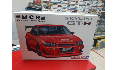 06351 Nissan Skyline GT-R R34 MCR 1:24 Aoshima возможен обмен, сборная модель автомобиля, scale24