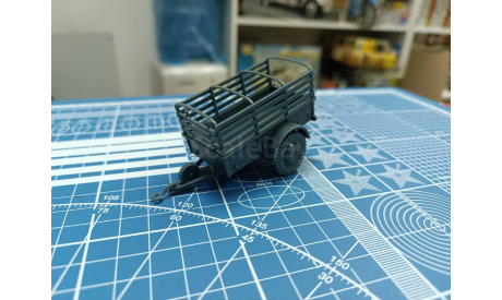 Прицеп бортовой открытый 1:43 Смола 3D-печать, сборная модель автомобиля, scale43