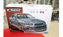 05542 Nissan Skyline R34 GT-R C-West 1:24 Aoshima возможен обмен, сборная модель автомобиля, scale24