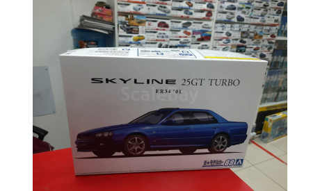 06172 Nissan Skyline ER34 25GT Turbo ’01 1:24 Aoshima  возможен обмен, сборная модель автомобиля, scale24