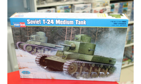 82493 Танк Soviet T-24 Medium Tank 1:35 HOBBYBOSS возможен обмен, сборные модели бронетехники, танков, бтт, 1/35