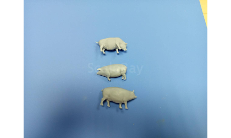 Свиньи 1:35 комплект 3 шт Смола  возможен обмен, масштабная модель, scale35