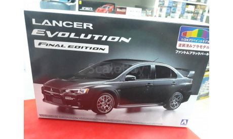 05090 Mitsubishi Lancer Evolution X Final Edition (Phantom Black Pearl 2 Tone) 1:24 Aoshima возможен обмен, сборная модель автомобиля, scale24