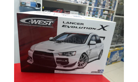 005320 Mitsubishi Lancer Evolution X C-West 1:24 Aoshima возможен обмен, сборная модель автомобиля, 1/24