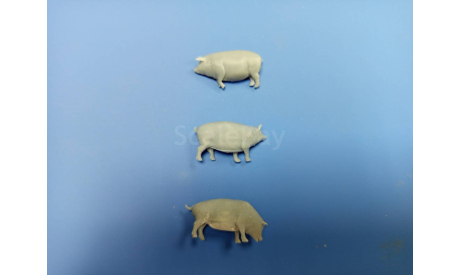 Свиньи 1:43 комплект 3 шт Смола  возможен обмен, масштабная модель, scale43