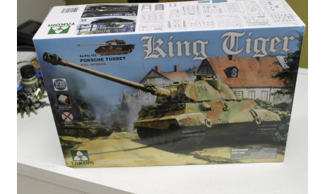 2074 King Tiger Sd.Kfz.182 PORSCHE TURRET 1:35 Tacom возможен обмен, сборные модели бронетехники, танков, бтт, scale0
