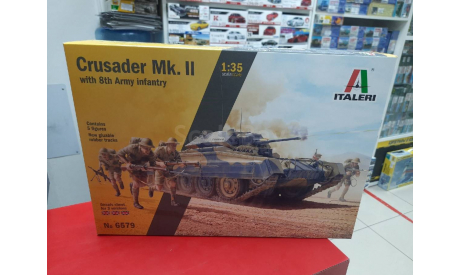 6579ИТ Танк CRUSADER Mk.II with 8th Army Infantry 1:35 Italerii возможен обмен, сборные модели бронетехники, танков, бтт, Rover, scale35