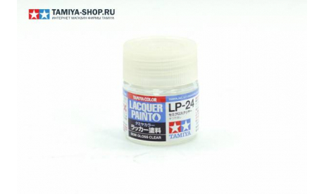 LP-24 SEMI GLOSS CLEAN (ЛАК ПРОЗРАЧНЫЙ ПОЛУГЛЯНЦЕВЫЙ) 10 МЛ. TAMIYA, фототравление, декали, краски, материалы