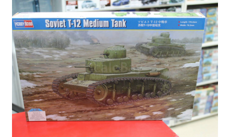 83887  Soviet T-12 Medium tank 1:35 Hobby Boss возможен обмен, сборные модели бронетехники, танков, бтт, scale35