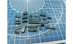 Набор ящиков и скаток (21 предмет) 1:72 Смола 3D-печать