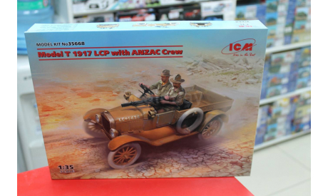 35668 Model T 1917 LCP с экипажем ANZAC 1:35 ICM возможен обмен, сборные модели бронетехники, танков, бтт, scale35