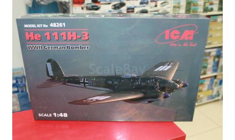 48261 He 111H-3, Германский бомбардировщик ІІ МВ 1:48 ICM Возможен обмен, сборные модели авиации, scale48