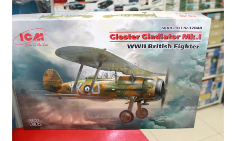 32040 Gloster Gladiator Mk.I, Британский истребитель IIМВ 1:32 ICM Возможен обмен, сборные модели авиации, 1/32